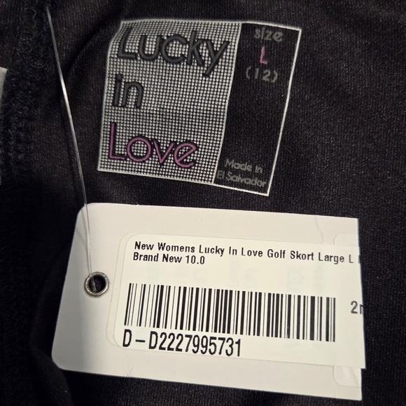Lucky in Love Tennis Pickleball Golf Poster Girl Skort Size L Brand New - Picture 6 of 8